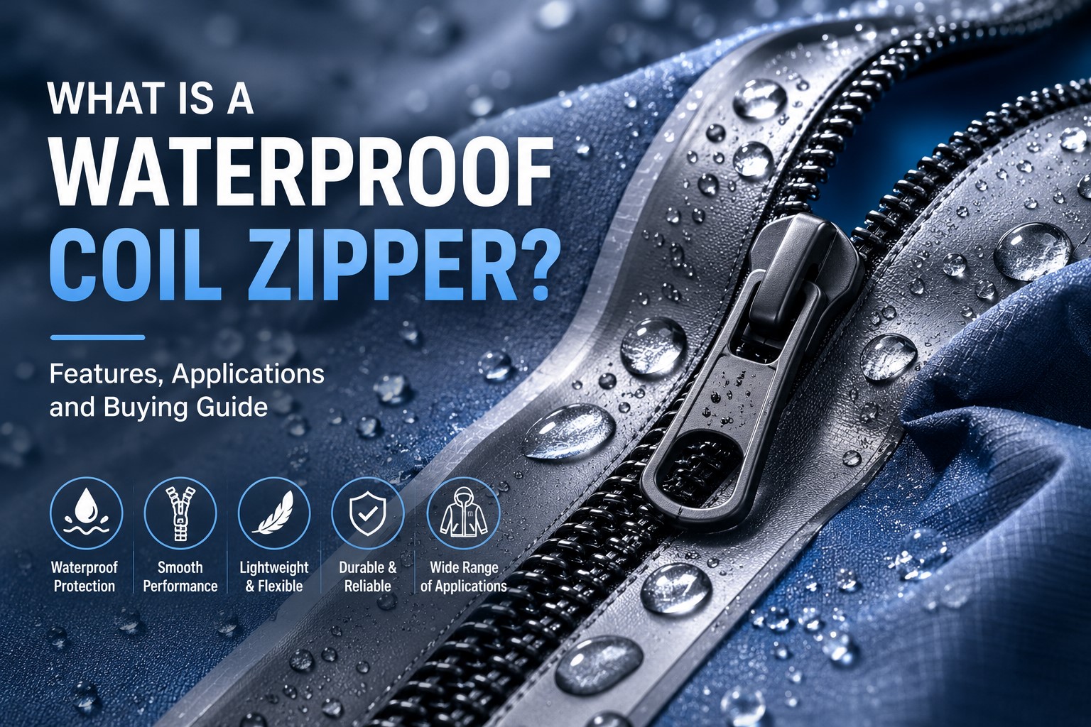 What Is a Waterproof Coil Zipper? Features, Applications and Buying Guide