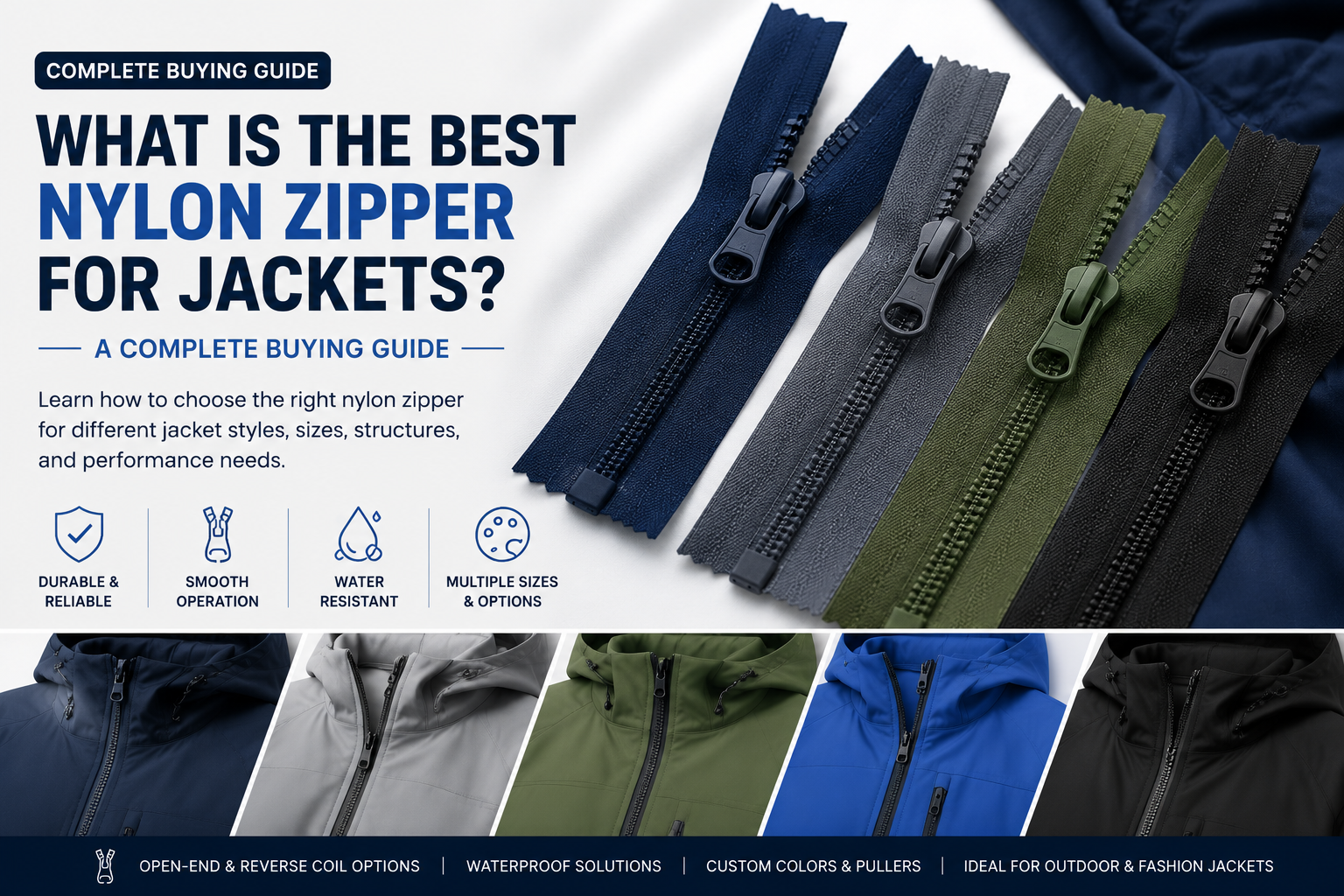 What Is the Best Nylon Zipper for Jackets? A Complete Buying Guide